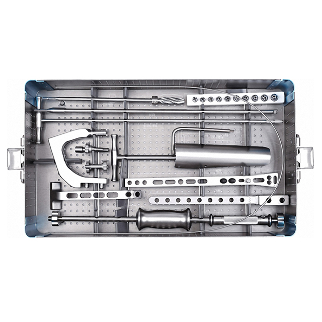 Caja de instrumentos quirúrgicos de uñas de reconstrucción de fémur de venta caliente