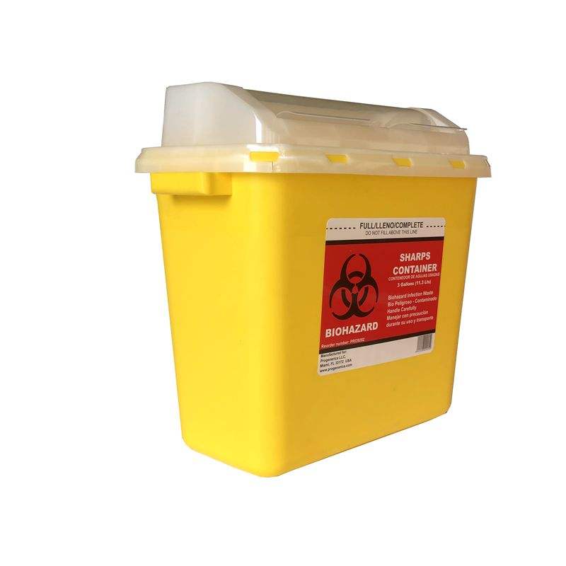 Medical Plastic Biohazard Safety Sharp Contener 2L Biohazard Safety Contenedor afilado Caja de aguja afilada