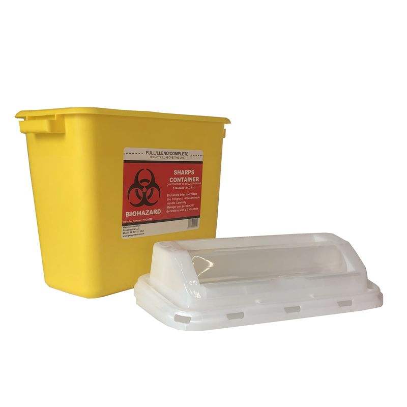 Medical Plastic Biohazard Safety Sharp Contener 2L Biohazard Safety Contenedor afilado Caja de aguja afilada