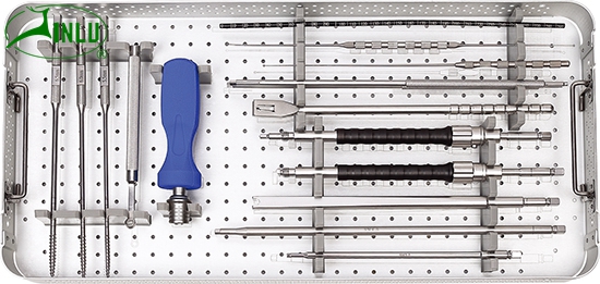 Kit de instrumentos de tornillo de pedículo del fabricante de productos con el fabricante con núcleo doble y doble rosca